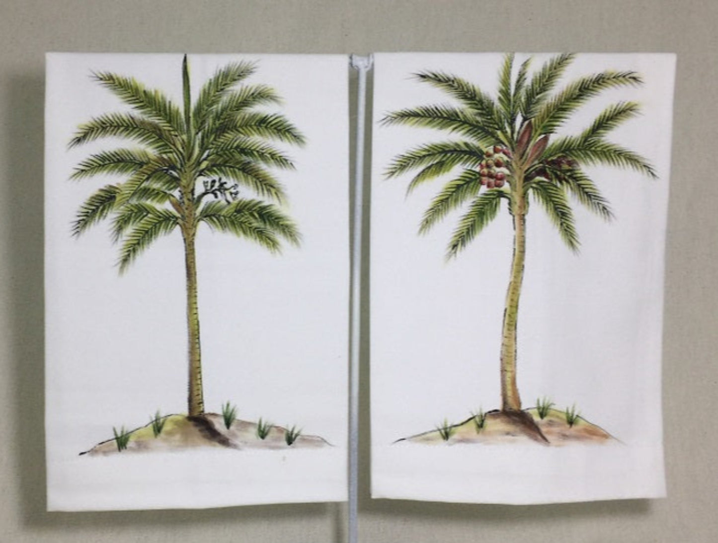 Island Palms Hand Towels, set of 2