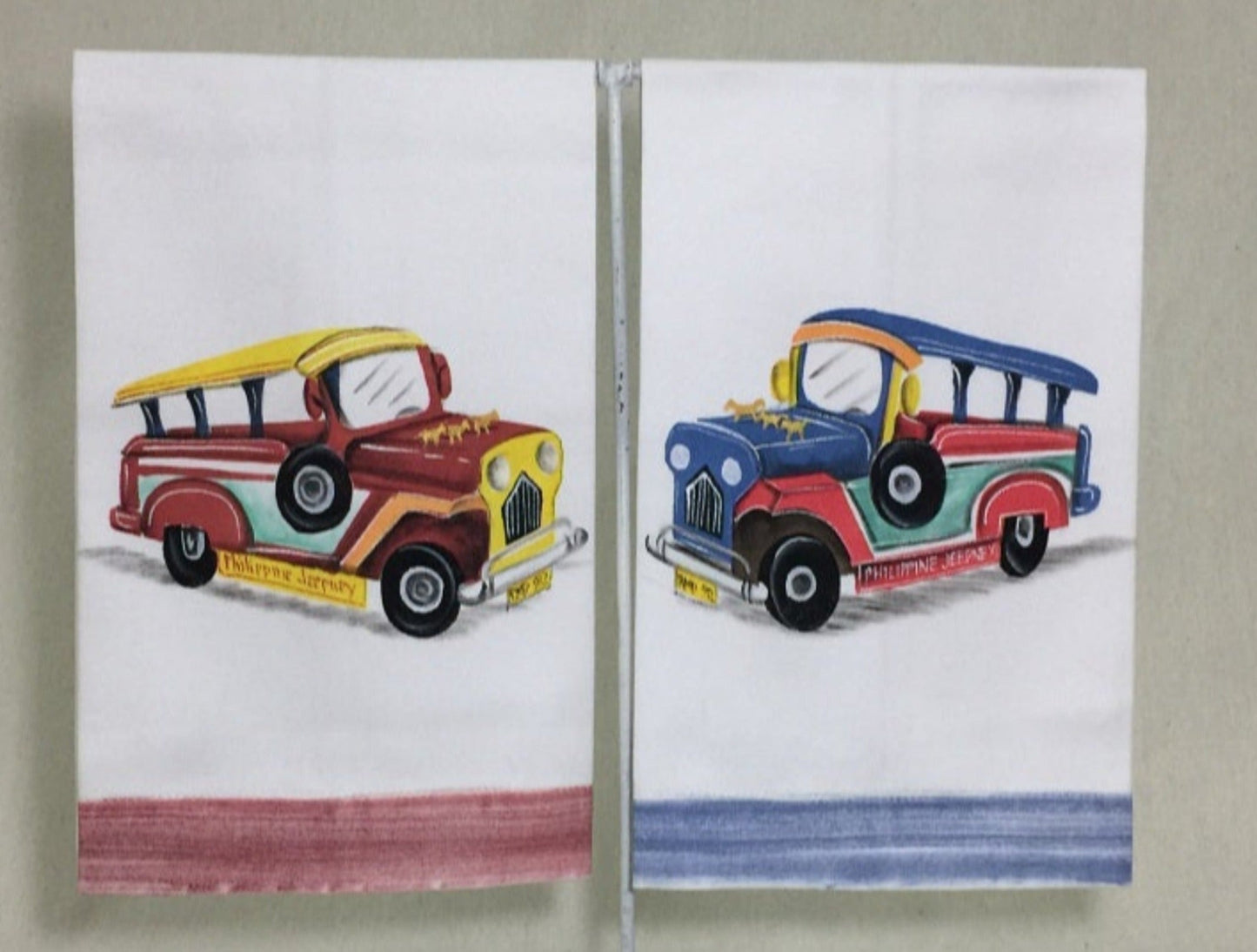 Jeepneys Hand Towels, Set of 2