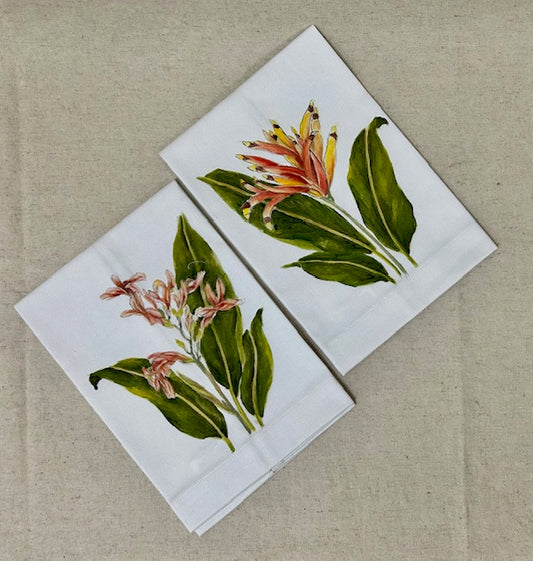 Heliconia Hand Towels, Set of 2