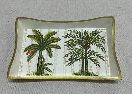 Striped Palms Trinket Tray