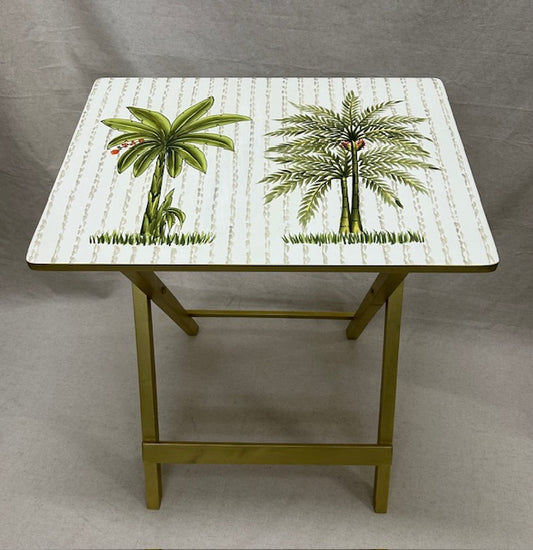 Striped Palms Folding Tray Table